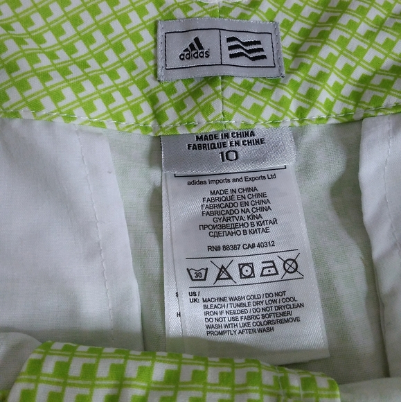 Adidas green checked golf pants size 10 - Picture 5 of 5
